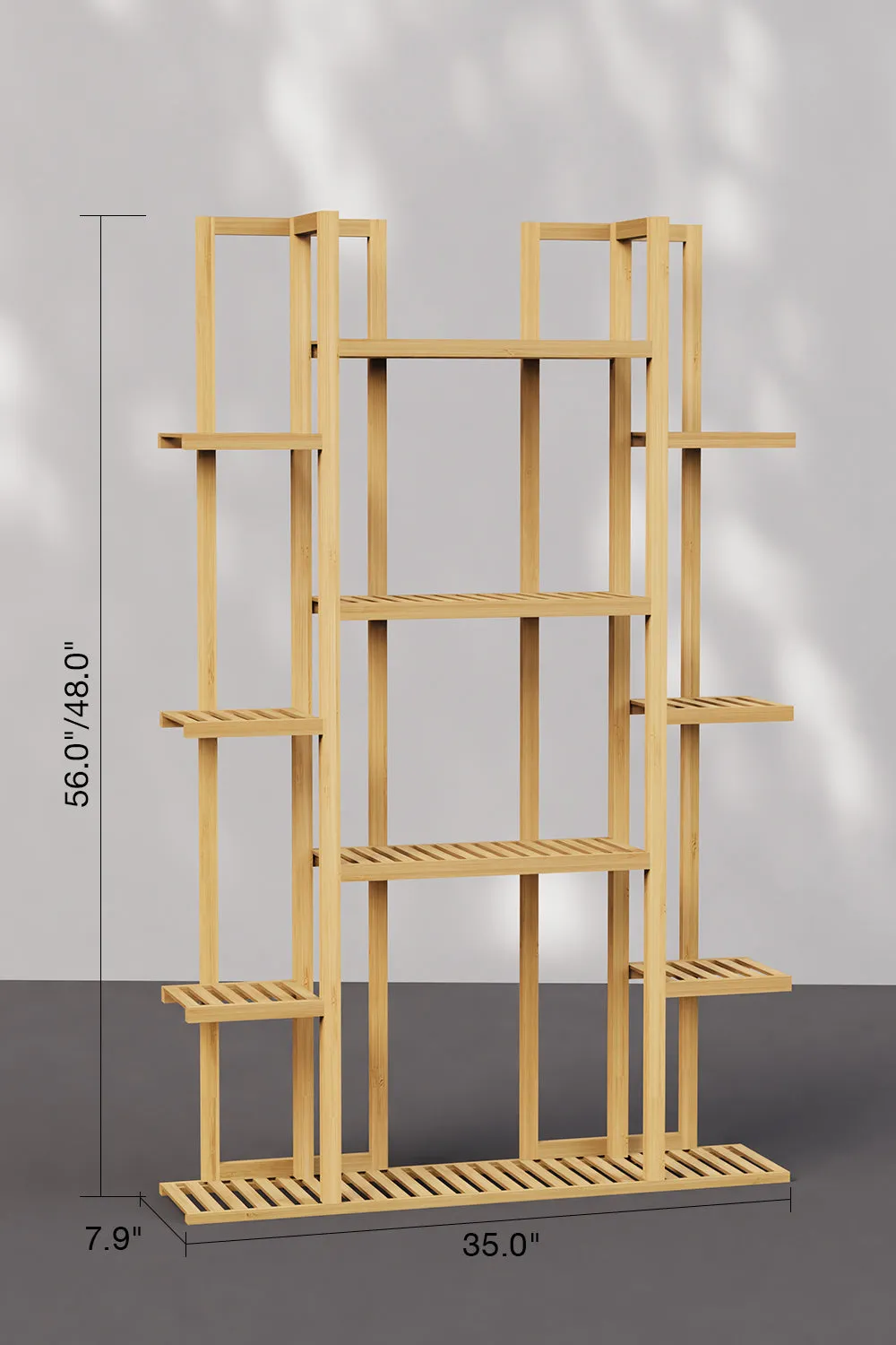 12 Pots Ladder Plant Display Stand Balcony Garden