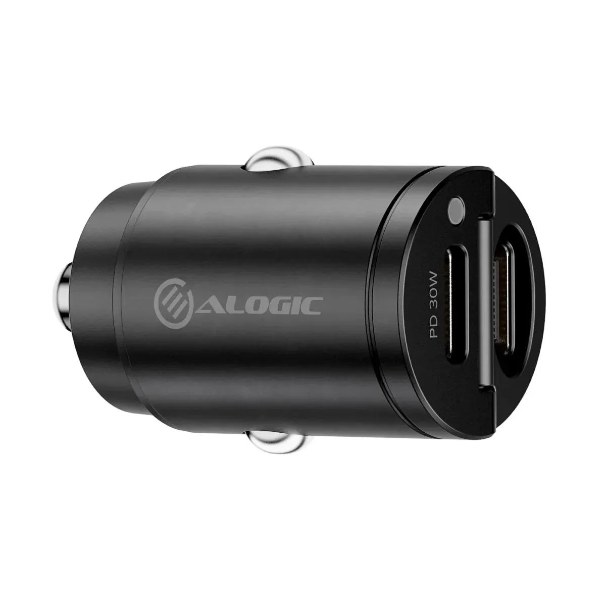 30W Rapid Power Mini Car Charger 2xUSB-C