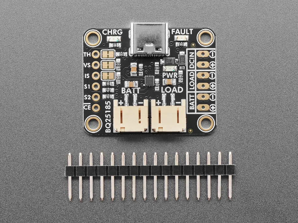 Adafruit bq25185 USB / DC / Solar Lithium Ion/Polymer charger