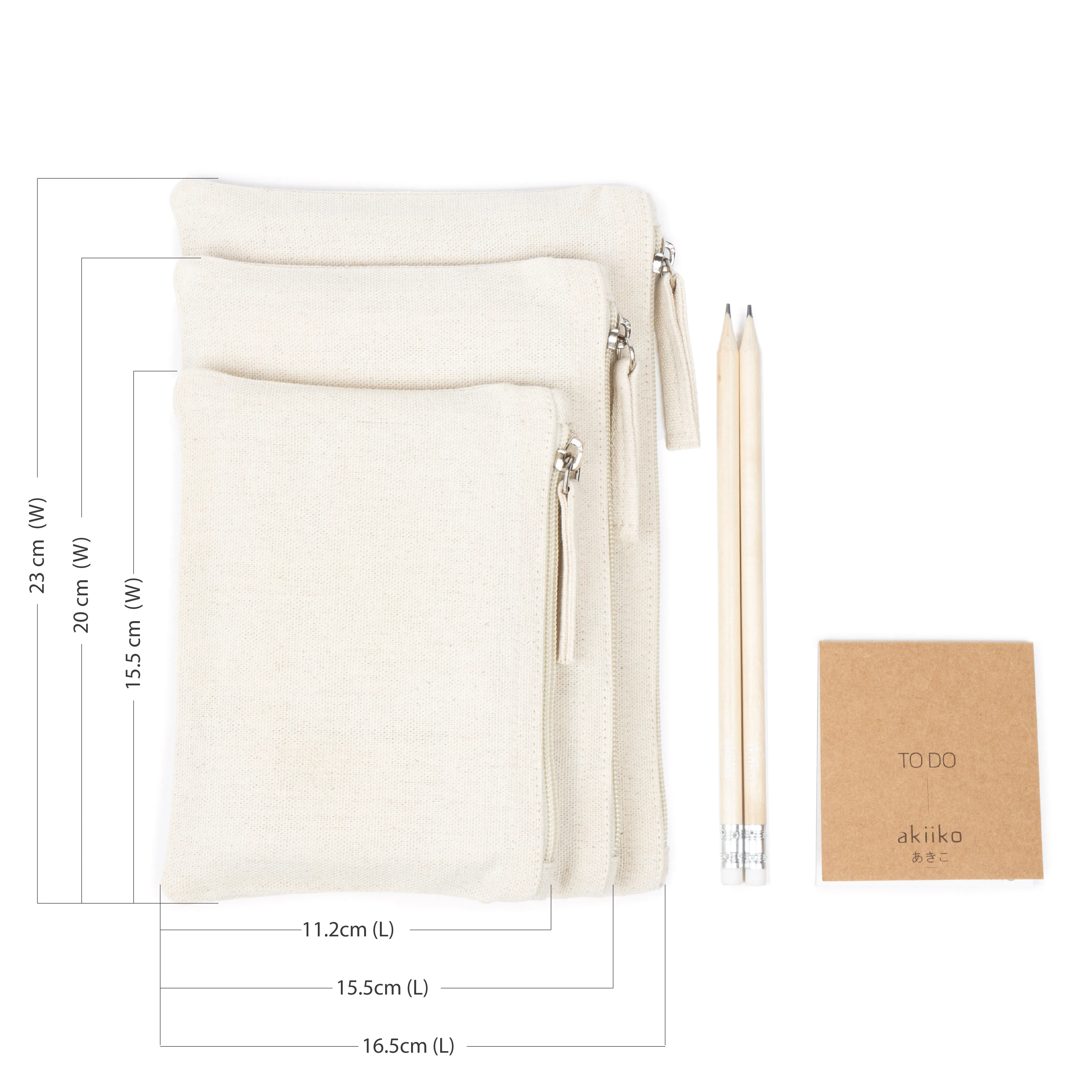 Akiiko Original Storage Pouches(Set of 3)