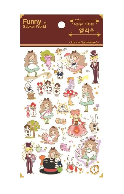 Alice In Wonderland Stickers Funny Sticker World