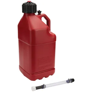 Allstar Performance Utility Jug - 5 Gallon - Square - Red - Filler Hose