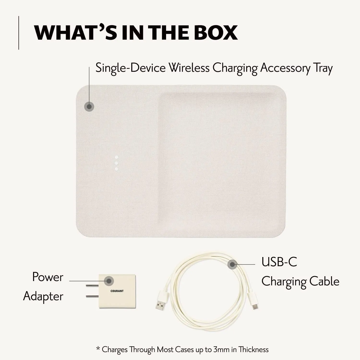 Belgian Linen Wireless Charging Station