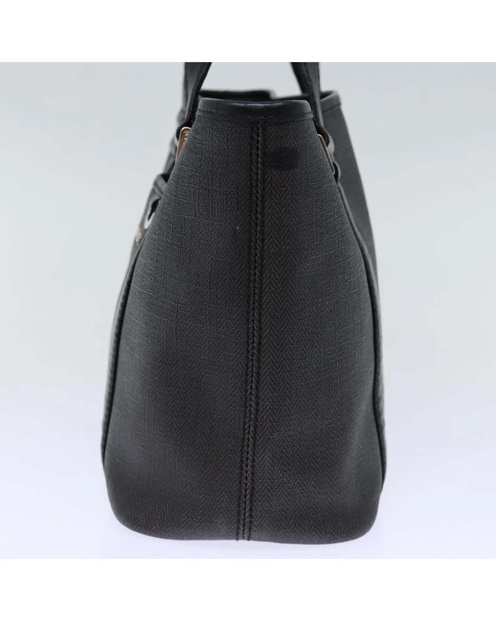 Black PVC Leather Hand Bag by BVLGARI