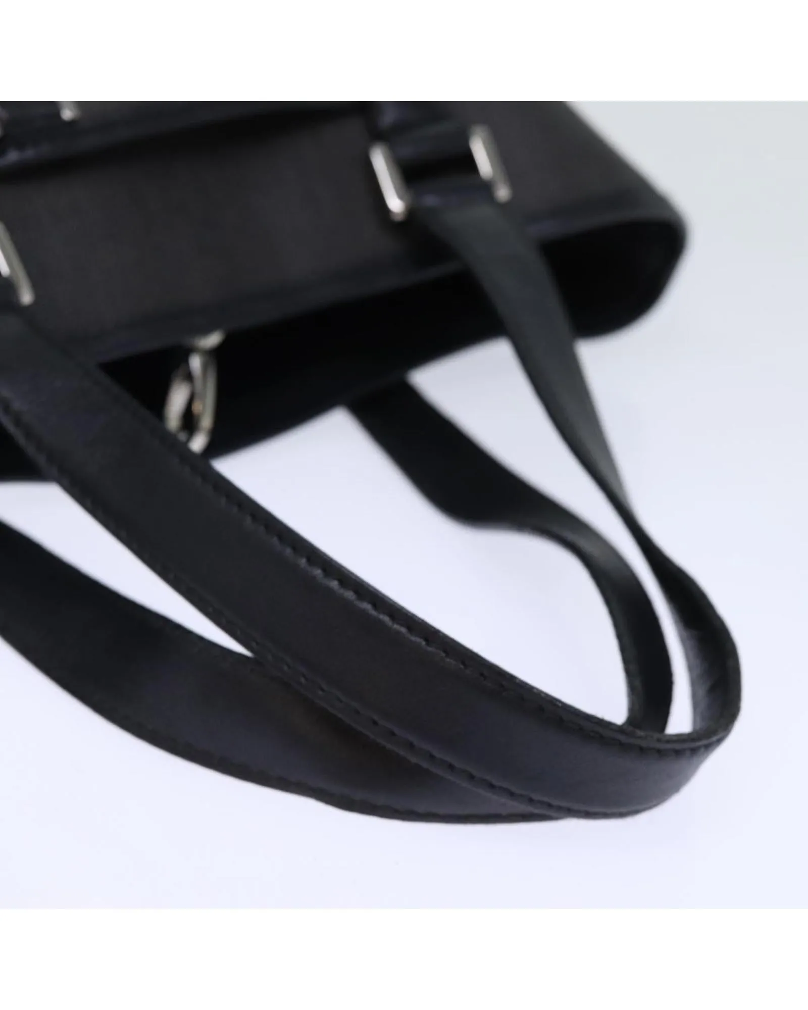 Black PVC Leather Hand Bag by BVLGARI