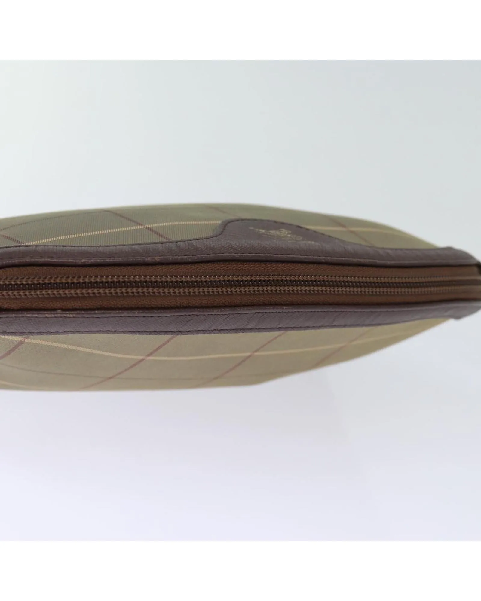 Brown Canvas Pouch with Nova Check Print - C Rank (SKU: bs14215)