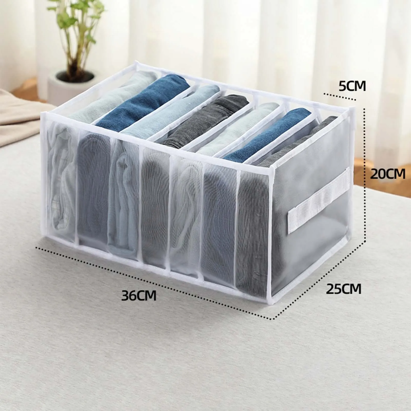 Closet Organizer Jeans Storage Box Foldable Underwear Organizers Storage Dividers