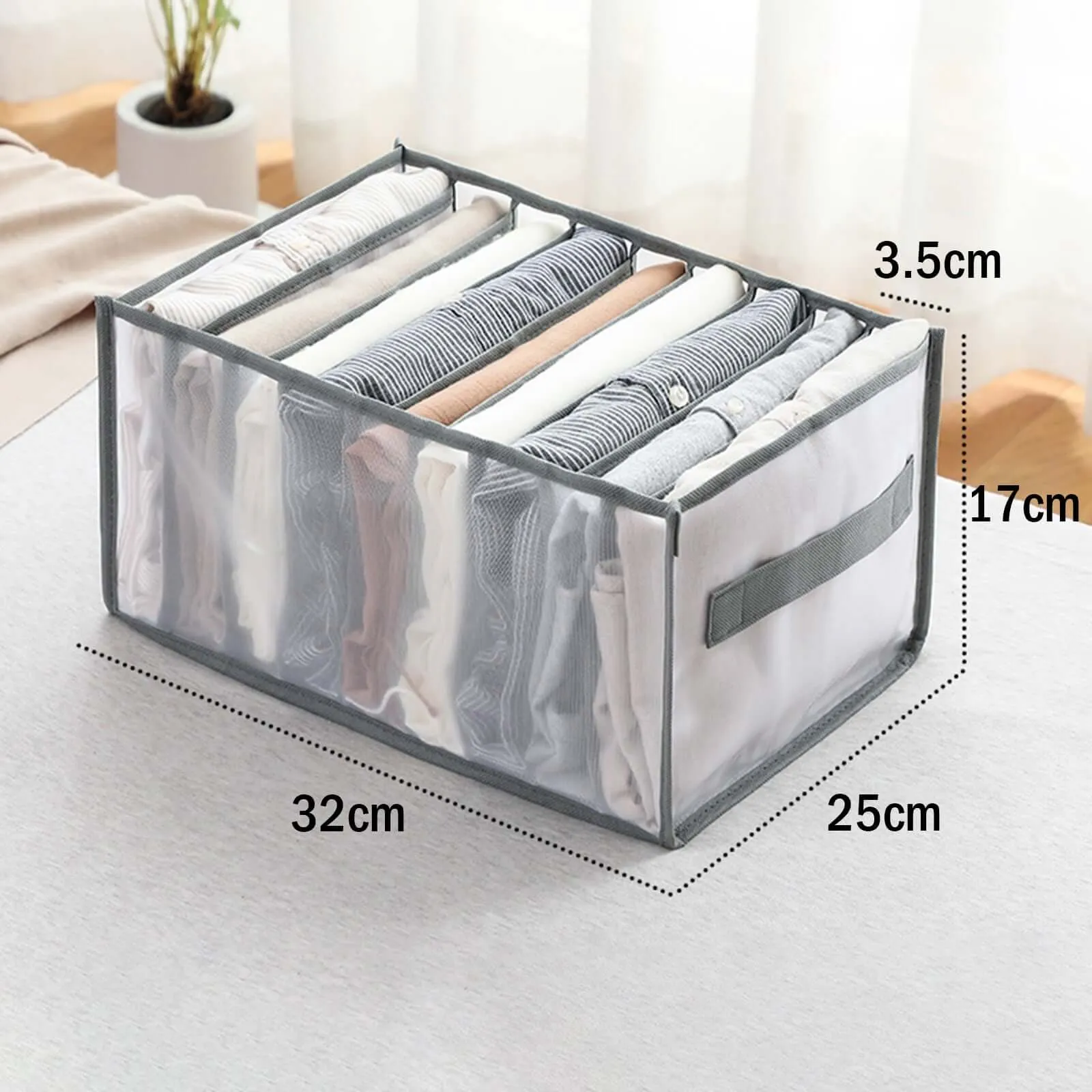 Closet Organizer Jeans Storage Box Foldable Underwear Organizers Storage Dividers