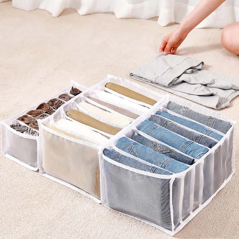 Closet Organizer Jeans Storage Box Foldable Underwear Organizers Storage Dividers