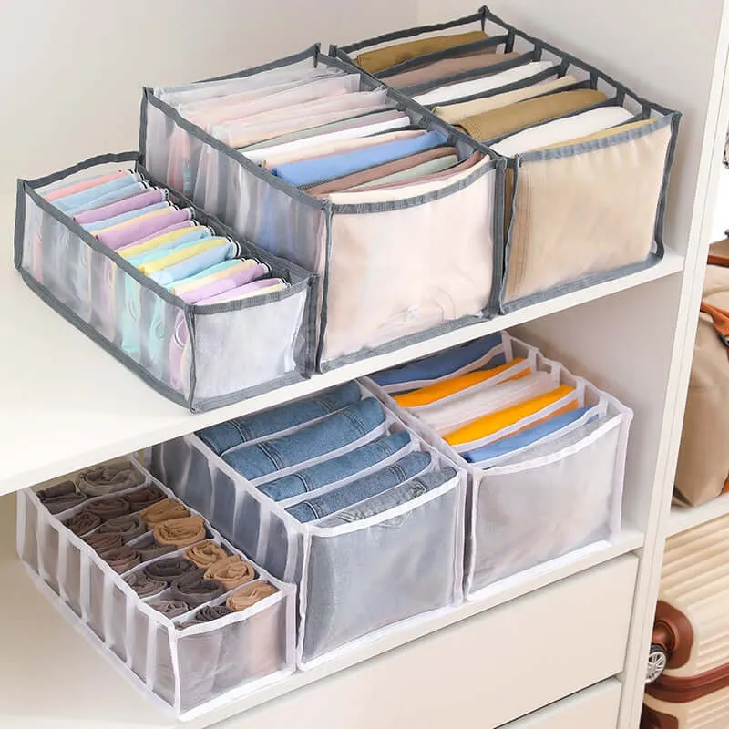 Closet Organizer Jeans Storage Box Foldable Underwear Organizers Storage Dividers