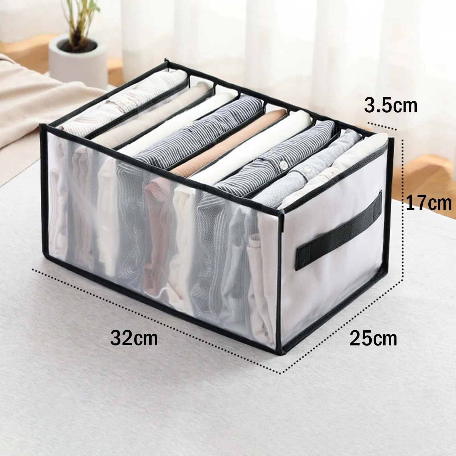 Closet Organizer Jeans Storage Box Foldable Underwear Organizers Storage Dividers