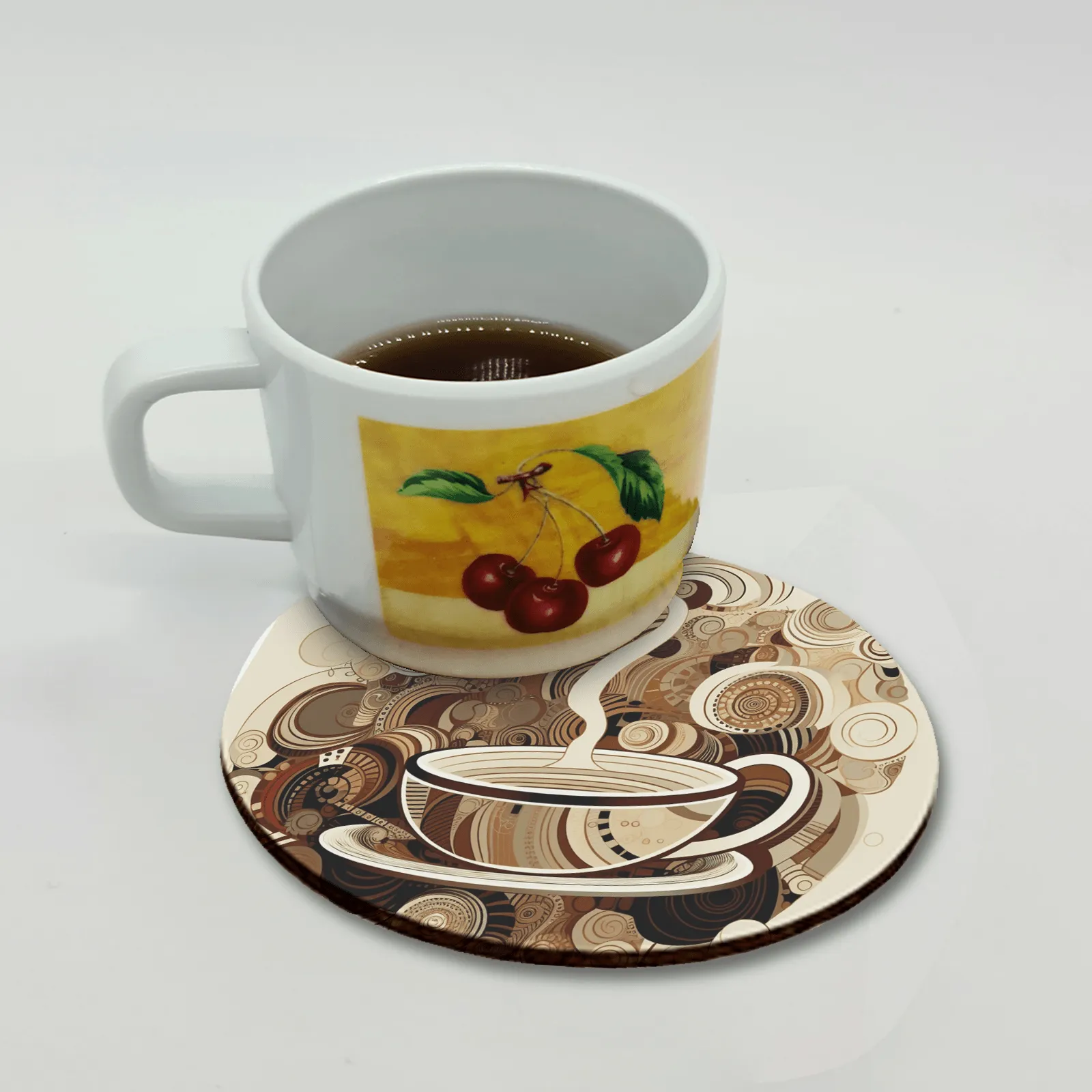 Cork Backed Ceramic Coaster