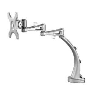 DesQ Monitor Arm | Pole Mount | Silver - (1561)