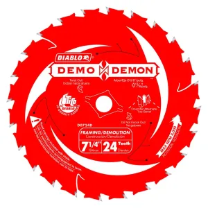 Diablo D0724DA 7-1/4" Demo Demon Circular Saw Blade