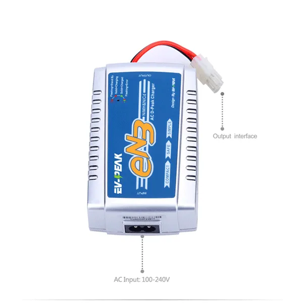 EV-Peak eN3 AC NiMH Balance Charger for (3Amps, 35Watts)