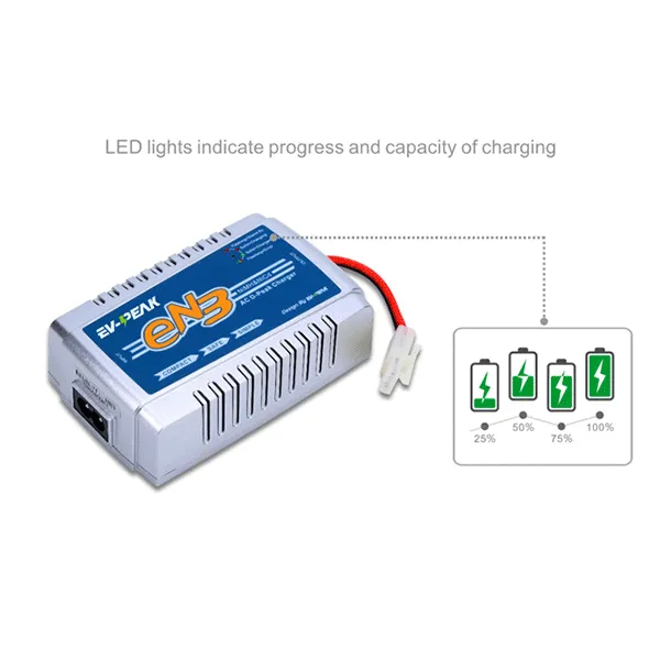 EV-Peak eN3 AC NiMH Balance Charger for (3Amps, 35Watts)