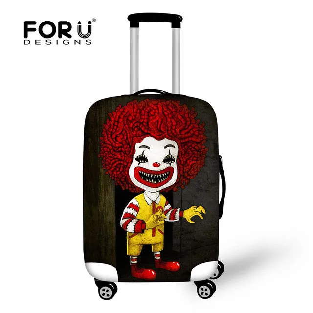 FORUDESIGNS Customade Travel Luggage Protective Cover,Skull Dust Covers to 18-28 inch Case Elastic Waterproof Suitcase Cover