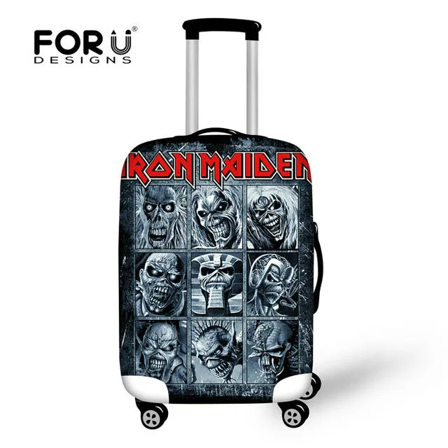 FORUDESIGNS Customade Travel Luggage Protective Cover,Skull Dust Covers to 18-28 inch Case Elastic Waterproof Suitcase Cover