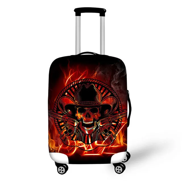 FORUDESIGNS Customade Travel Luggage Protective Cover,Skull Dust Covers to 18-28 inch Case Elastic Waterproof Suitcase Cover