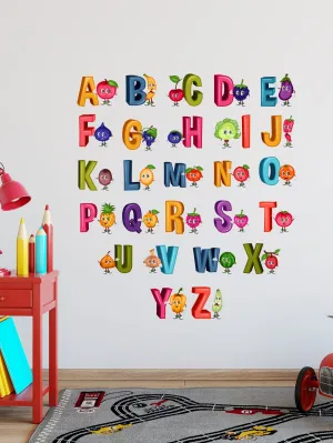 Fruit Alphabet Wall Sticker Decorative Wall Art Decal Creative Design for Home