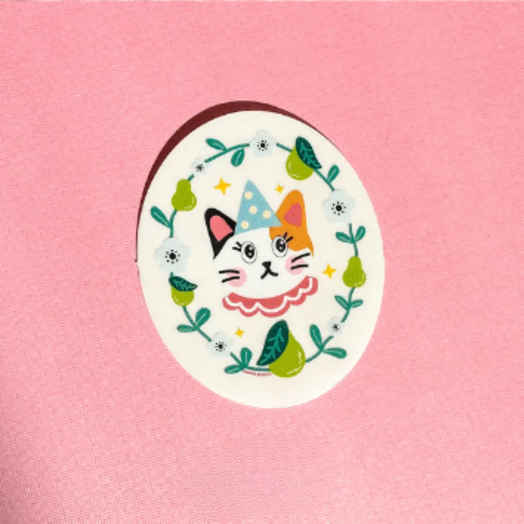 Fruity Clown Cat Sticker