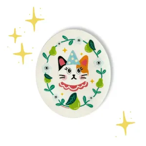 Fruity Clown Cat Sticker