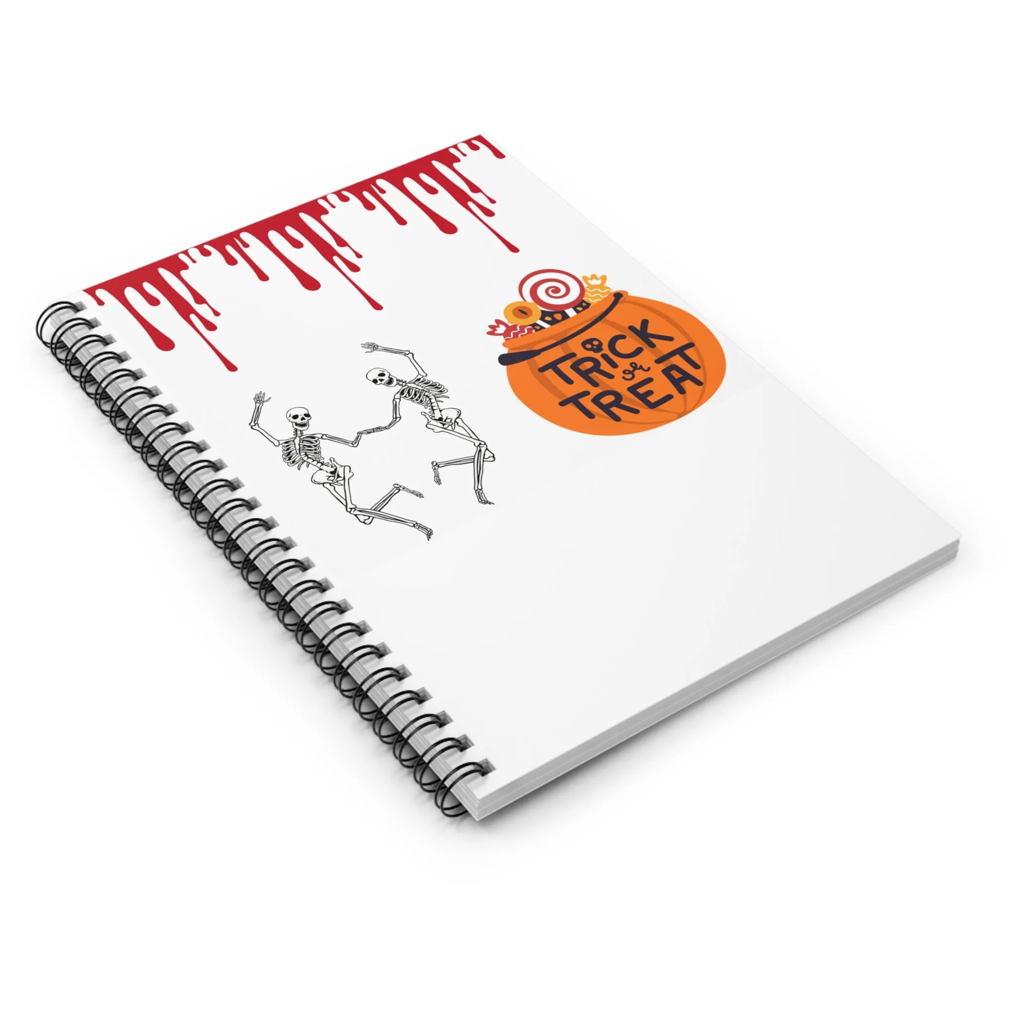 Gooey Halloween Notebook | Fun Skeleton & Pumpkin Design | Perfect for Notes, Doodles & Spooky Ideas