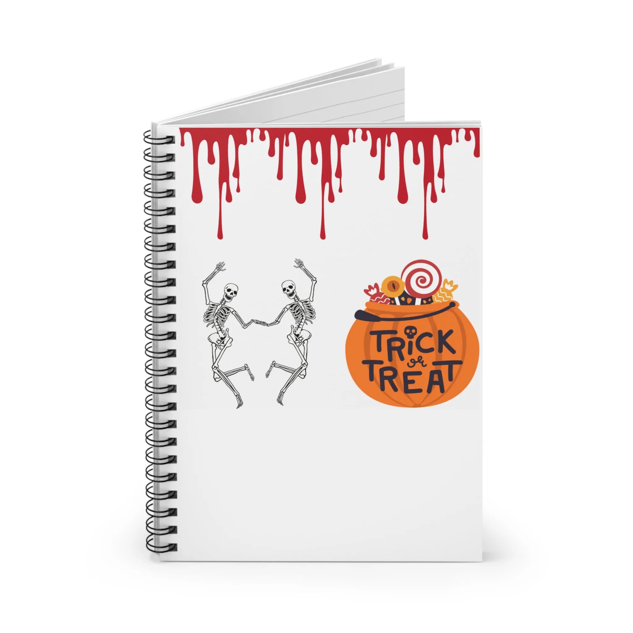 Gooey Halloween Notebook | Fun Skeleton & Pumpkin Design | Perfect for Notes, Doodles & Spooky Ideas