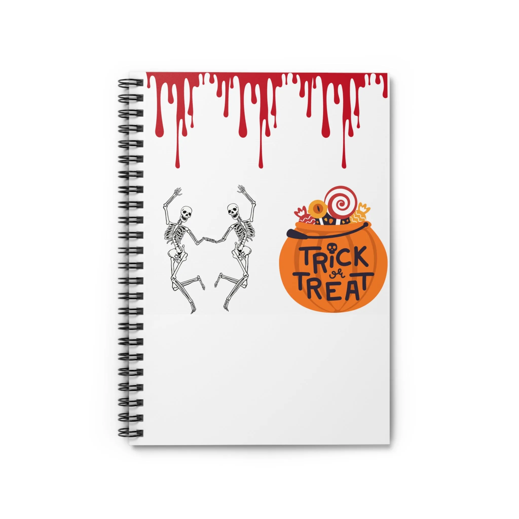 Gooey Halloween Notebook | Fun Skeleton & Pumpkin Design | Perfect for Notes, Doodles & Spooky Ideas