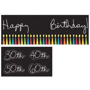 Great Birthday Giant Party Banner With Stickers