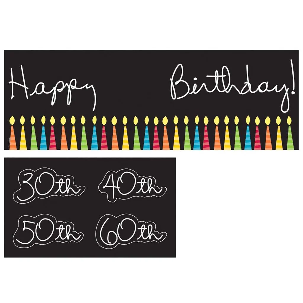 Great Birthday Giant Party Banner With Stickers