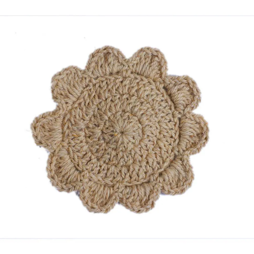 Hand Crocheted Coasters  Pure Himalayan Wool