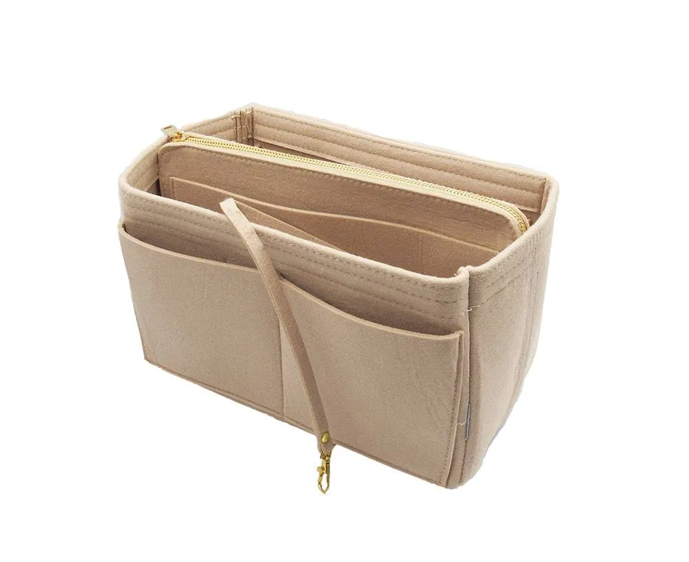 Handbag Felt Cosmetic Makeup Bag Insert Purse Organizer felt bag organizer