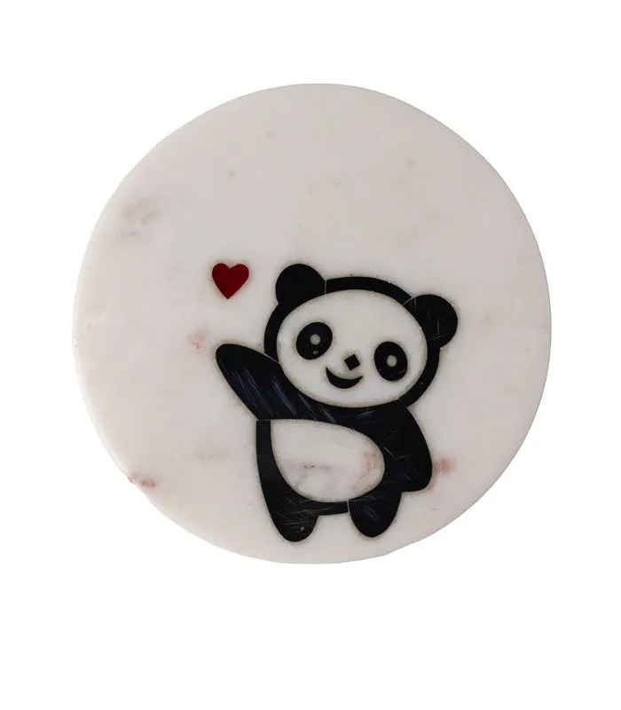 Heart Panda Coasters - Set of 2