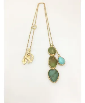 Heather Benjamin | Handmade Peruvian Opal and Mini Turquoise Necklace