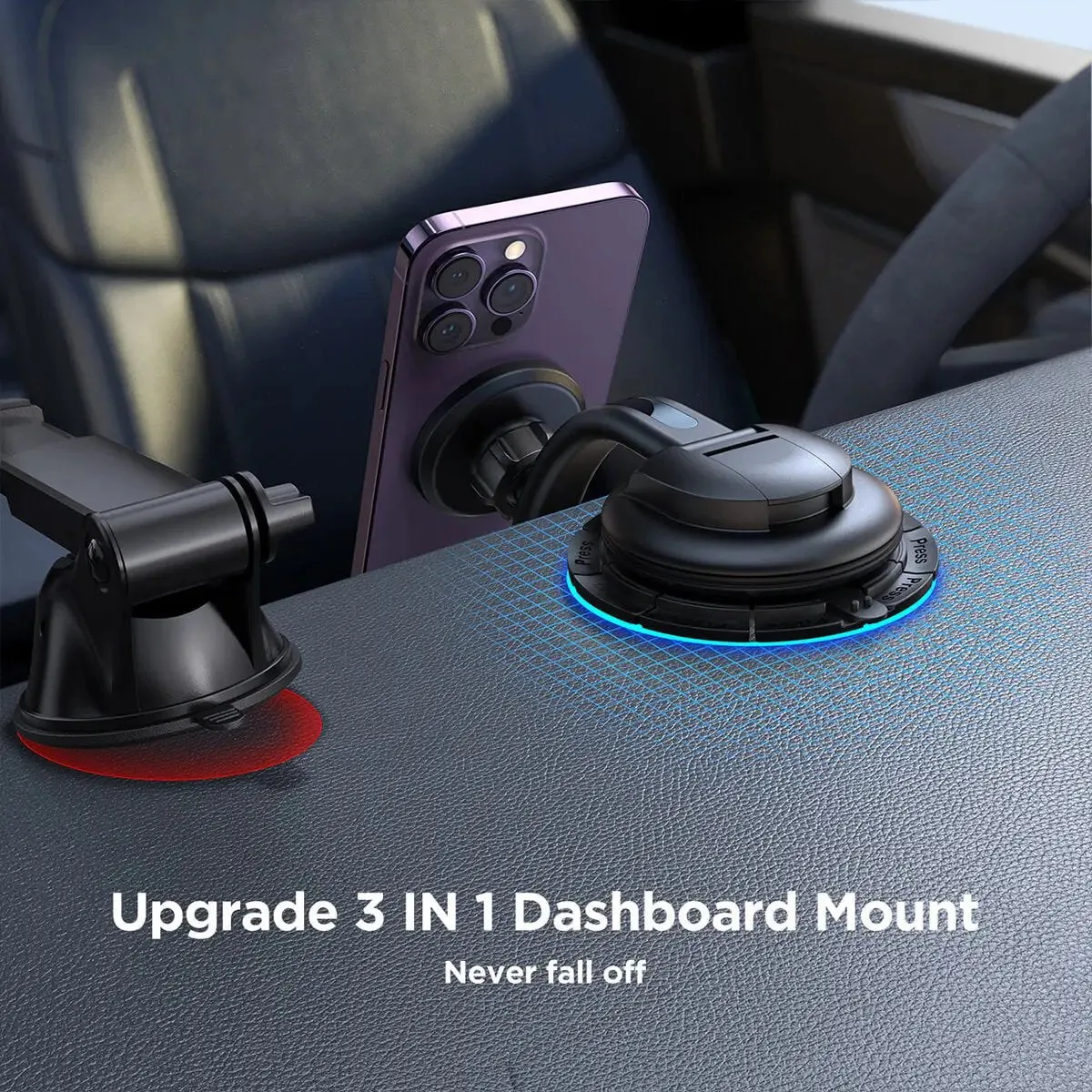 JOYROOM JR-ZS366-W 2 in 1 Dashboard Air Vent Magnetic Car Phone Mount Kit