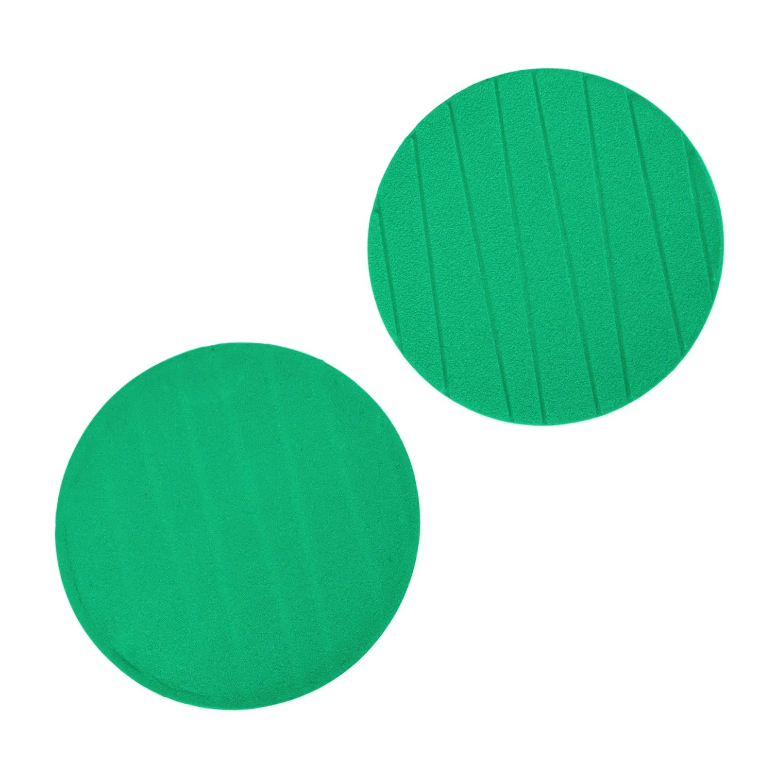 Kuber Industries Coaster | Tea Coasters for Office Table | Foam Tea Coasters for Kitchen | Coasters for Dining Table | Office Desk Coasters | Round Lining-Design Coaster | 6 Piece Set | Green