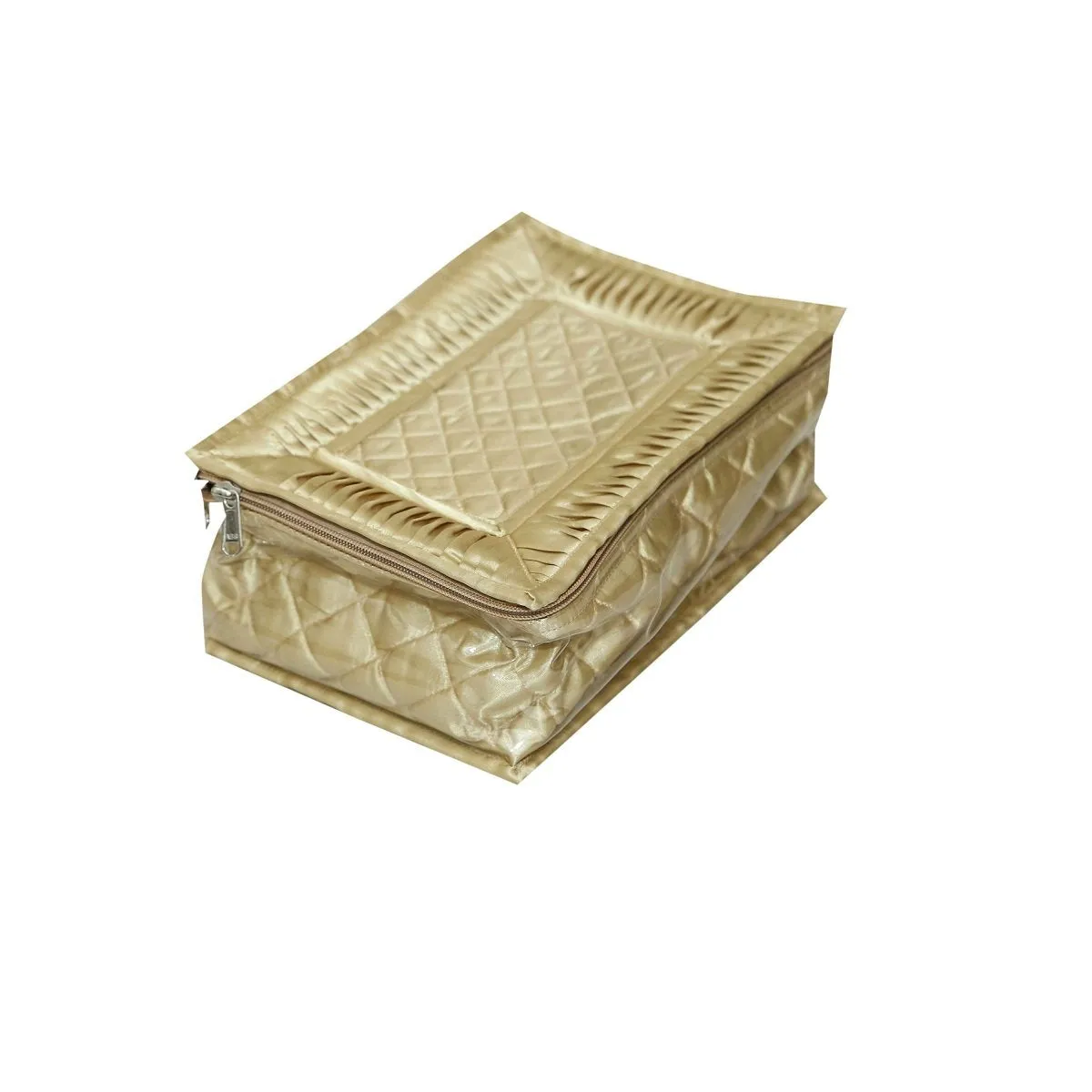 Kuber Industries Satin Jewellery Box, Golden (JW001), Standard