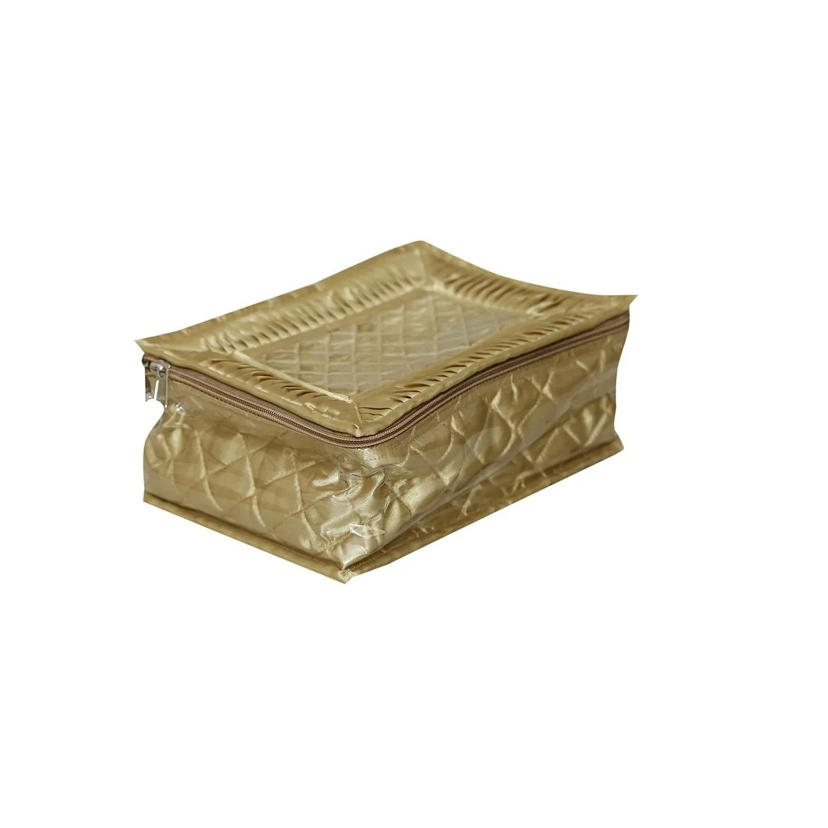 Kuber Industries Satin Jewellery Box, Golden (JW001), Standard