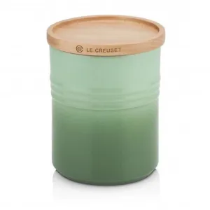 Le Creuset Stoneware Medium Storage Jar with Wooden Lid Rosemary