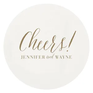 Letterpress Coaster Cheers 1