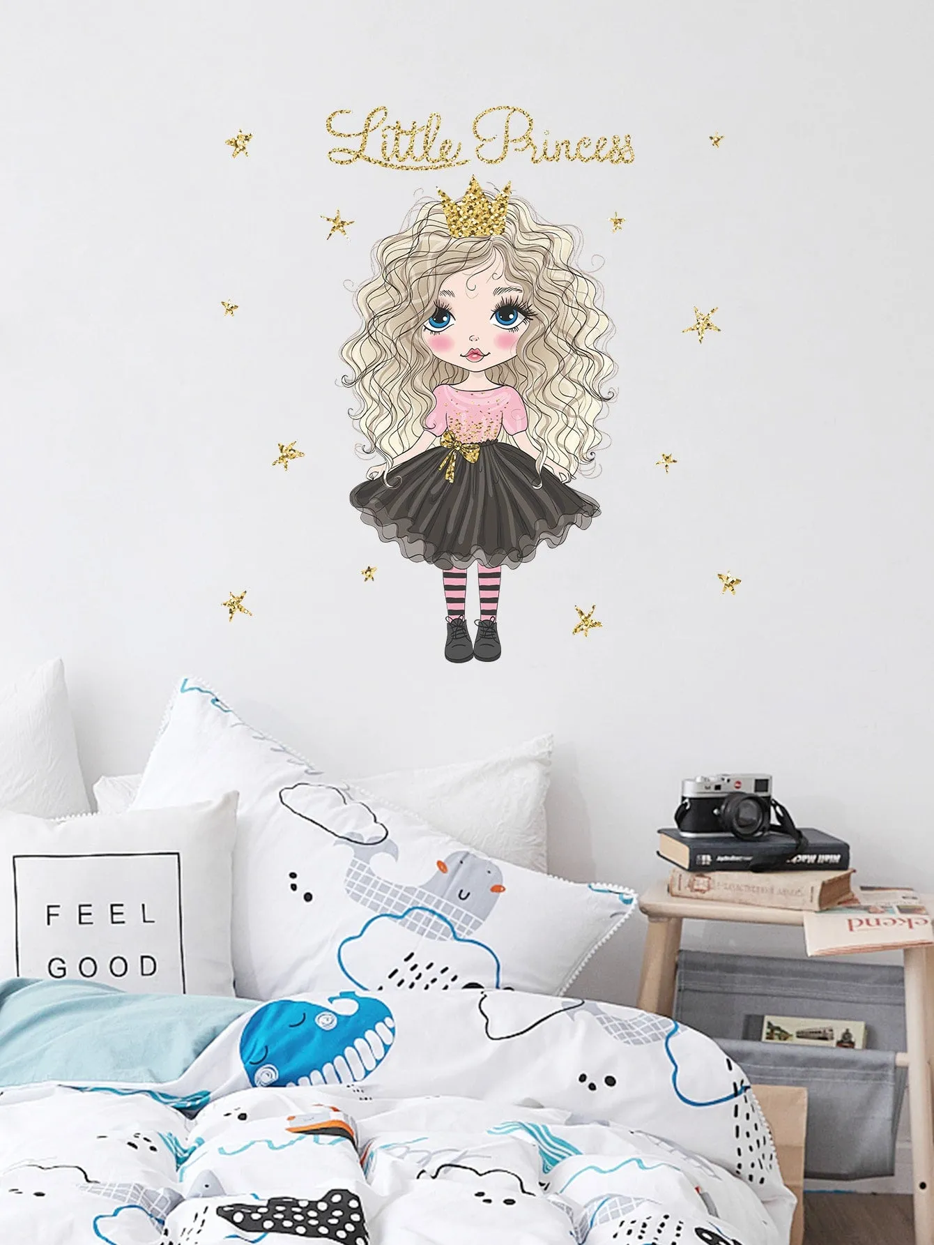 Little Princess Girl Wall Sticker Decorative Wall Art Decal Creative Design for