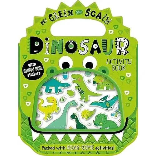 Make Believe Ideas Shiny Sticker Activity Book - Green & Scaly Dinosaur