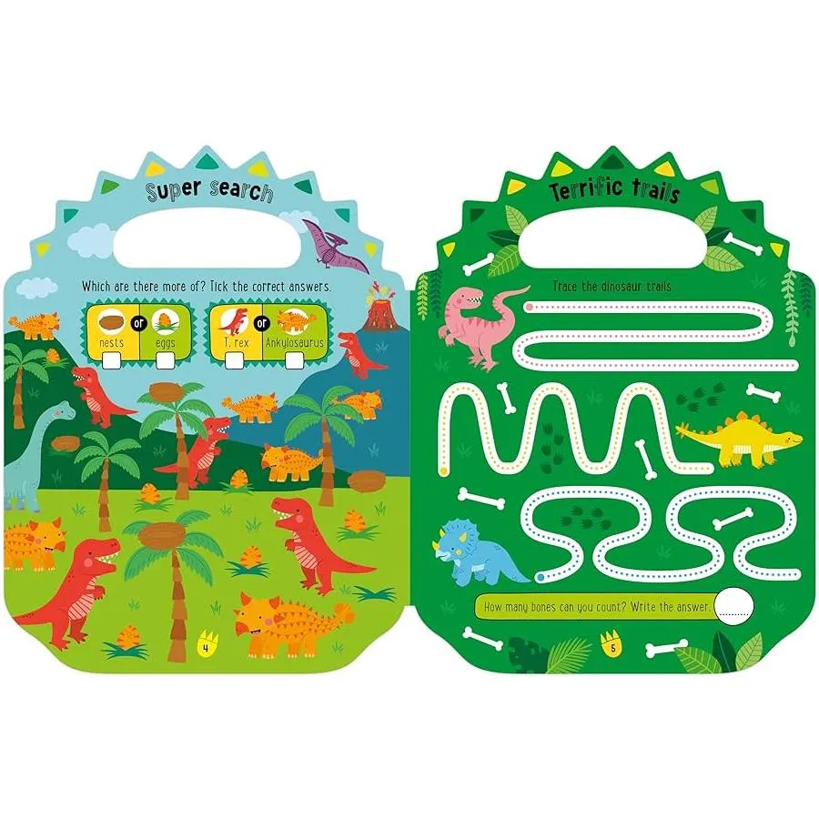 Make Believe Ideas Shiny Sticker Activity Book - Green & Scaly Dinosaur