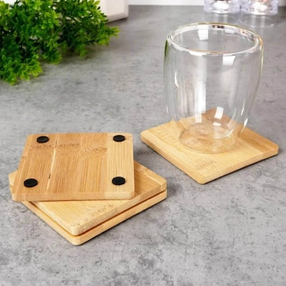 Natural Bamboo Coaster - Set of 4