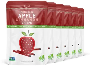 Nature’s Turn Freeze-Dried Fruit Snacks, Apple Cinnamon Crisps - Pack of 6 (1.2 oz Each)