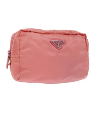 Nylon Pink Pouch - Italian Made Luxury Accessory