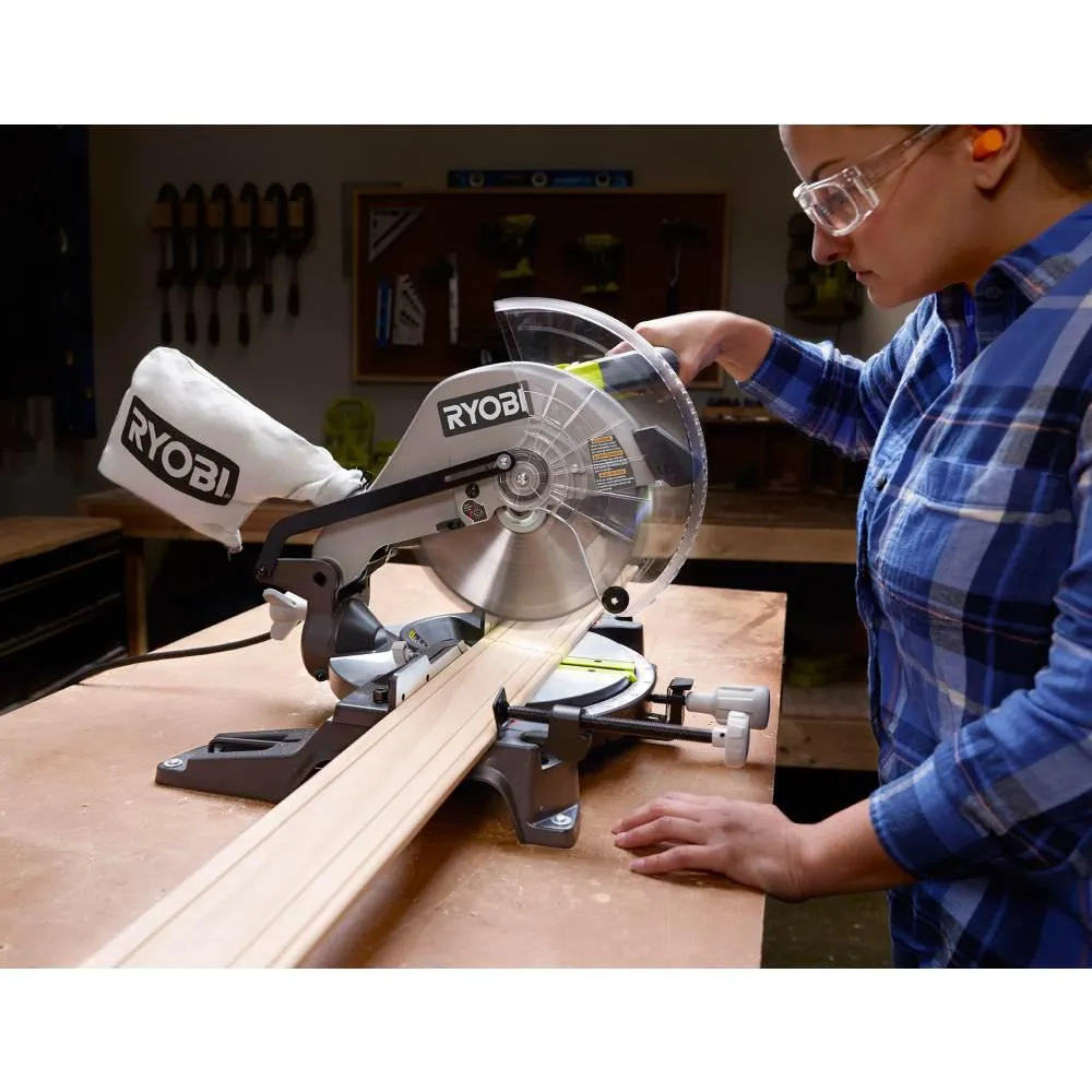 Open Box -  RYOBI TS1346 10 in. Compound Miter Saw with LED