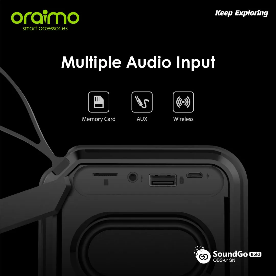 oraimo SoundGo-Bold 5W Portable Wireless Bluetooth Speaker - Online Exclusive