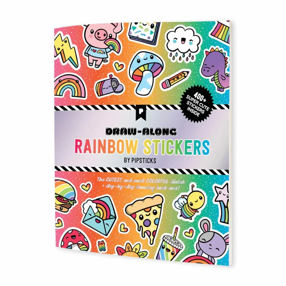 Pipsticks Draw-Along Rainbow Sticker Book